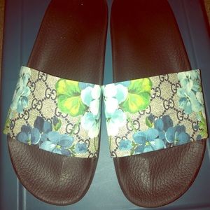 Authentic Men’s GUCCI  Floral Sandals